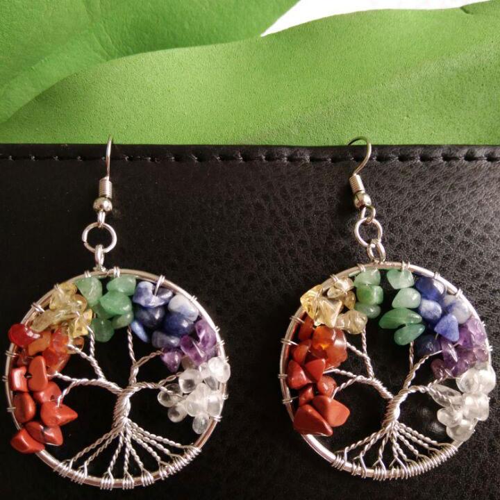 Natural Crystal Gravel Colorful Tree Root Life Tree Wishing Tree Stud Earrings Earrings Pendant E06
Natural Crystal Gravel Colorful Tree Root Life Tree Wishing Tree Stud Earrings Earrings Pendant E06