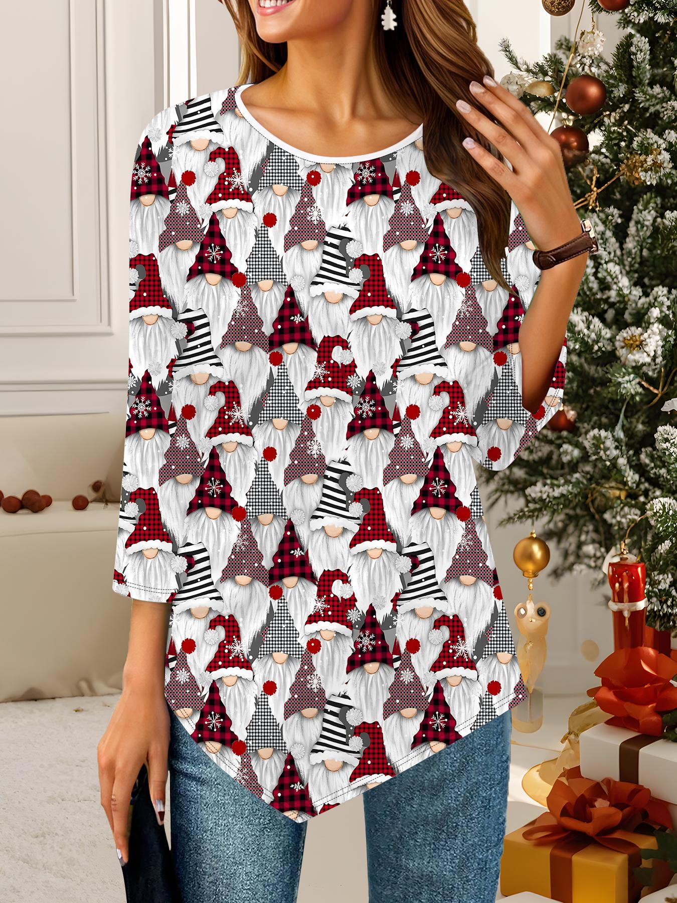 Женская свободная футболка с круглым вырезом и рукавом три четверти с 3D рождественским узором. Идеальный подарок на Хэллоуин и Рождество. 8XL белый
Женская свободная футболка с круглым вырезом и рукавом три четверти с 3D рождественским узором. Идеальный подарок на Хэллоуин и Рождество. 8XL белый