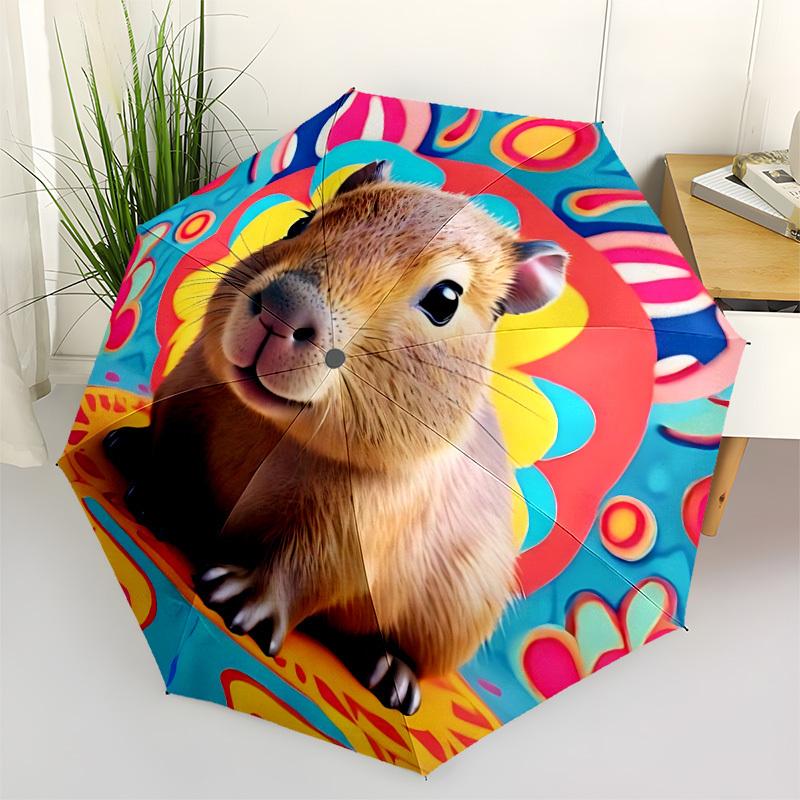 1pc Psychedelic Hamster Automatic Folding Umbrella, 8-Rib Iron Frame, Casual Outdoor Accessory for Birthday Festival Gifts yy251128143
1pc Psychedelic Hamster Automatic Folding Umbrella, 8-Rib Iron Frame, Casual Outdoor Accessory for Birthday Festival Gifts yy251128143