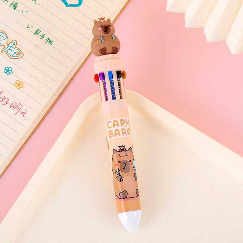 Cartoon Capybara 10-Color Ballpoint Pen Cute 0.5mm Colorful Ink Gel Pen School Office Supplies Stationery Multicolored Pen
Cartoon Capybara 10-Color Ballpoint Pen Cute 0.5mm Colorful Ink Gel Pen School Office Supplies Stationery Multicolored Pen