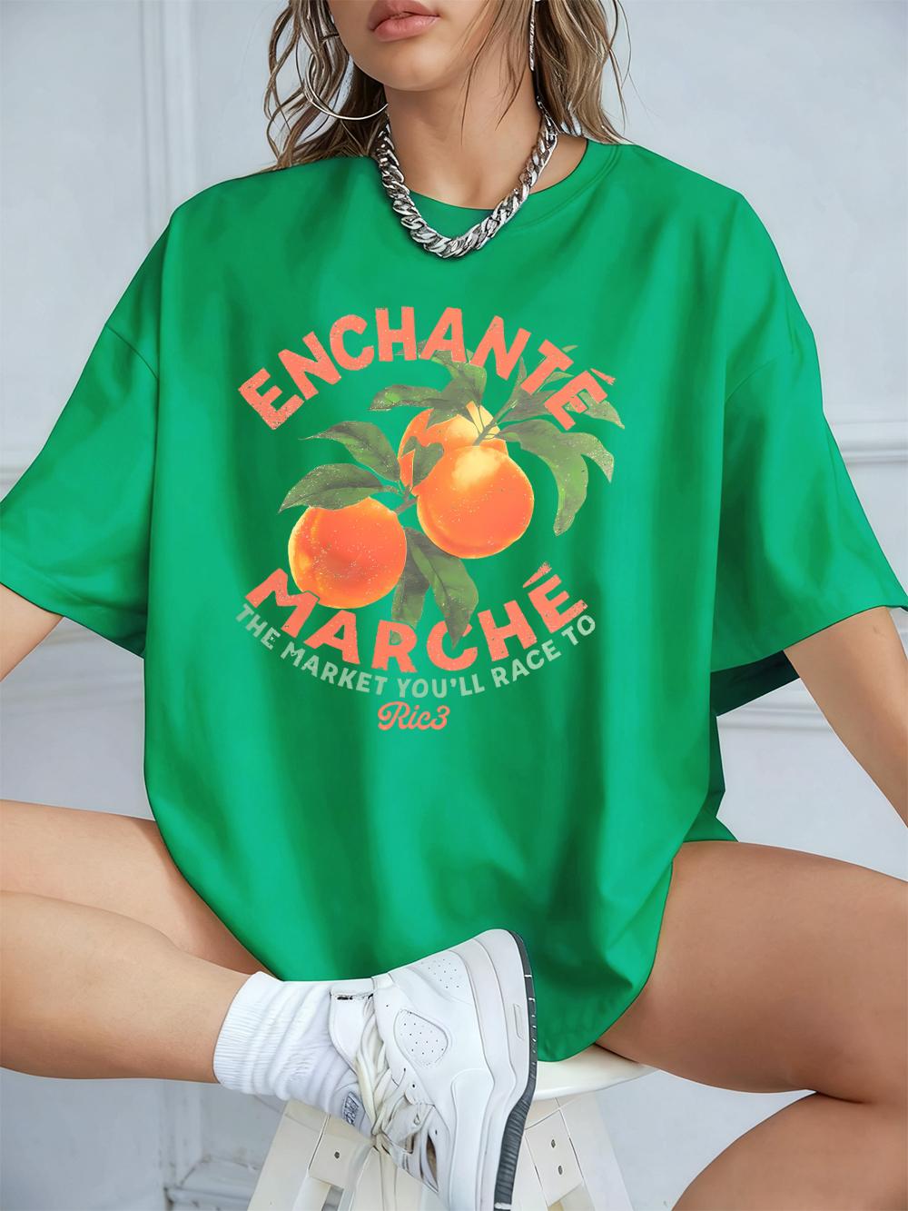 Marche Oranges Market Printing Short Sleeve TShirts Women Cotton Summer Tee Shirts Oversized ONeck Tops Basic Woman Clothes 4XL
Marche Oranges Market Printing Short Sleeve TShirts Women Cotton Summer Tee Shirts Oversized ONeck Tops Basic Woman Clothes 4XL