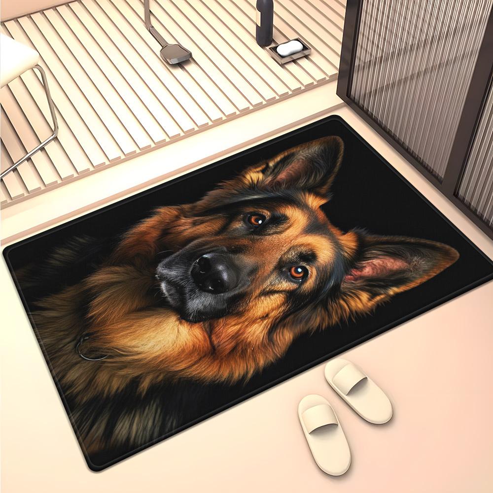 German Shepherd Dog Portrait Rug Realistic Animal Print Crystal Velvet Pet Lover Carpet Living Room Floor Mat Dog Theme 60x90cm
German Shepherd Dog Portrait Rug Realistic Animal Print Crystal Velvet Pet Lover Carpet Living Room Floor Mat Dog Theme 60x90cm