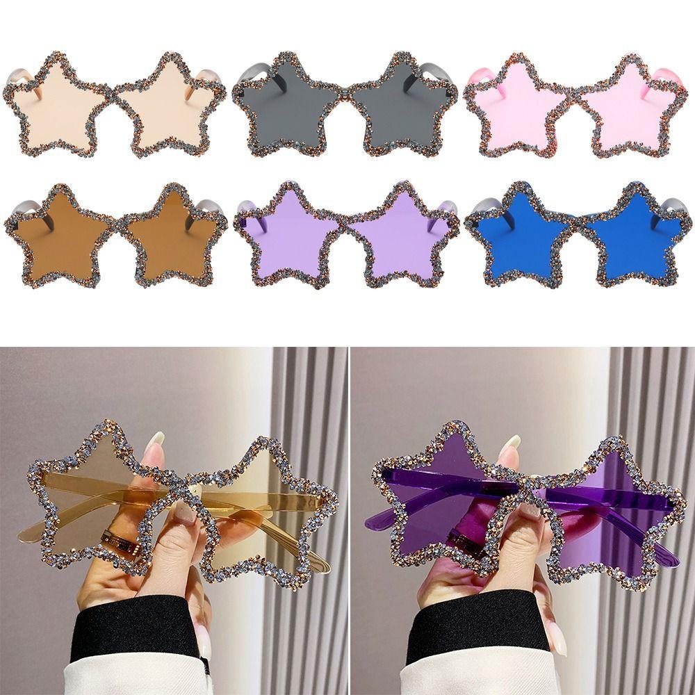 Colorful Star Shaped Sunglasses Pentagon Shades Retro Rhinestone Pentagon Sun Glasses Streetwear Brown
Colorful Star Shaped Sunglasses Pentagon Shades Retro Rhinestone Pentagon Sun Glasses Streetwear Brown