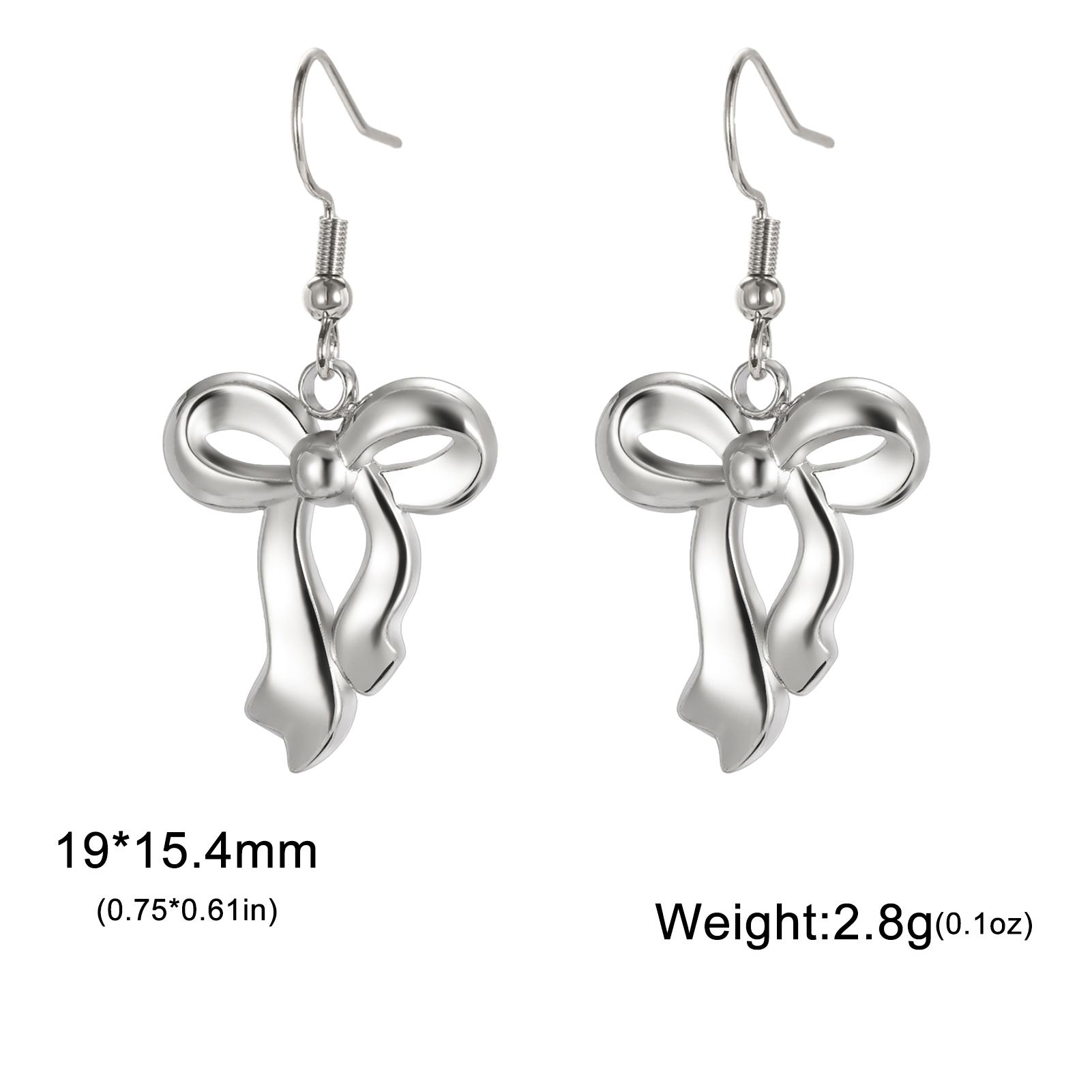 Teamer Kpop Bowknot Dangle Earrings for Women Girls Trendy Stainless Steel Earrings Steel Gold Color Cute Street Party Jewelry
Teamer Kpop Bowknot Dangle Earrings for Women Girls Trendy Stainless Steel Earrings Steel Gold Color Cute Street Party Jewelry