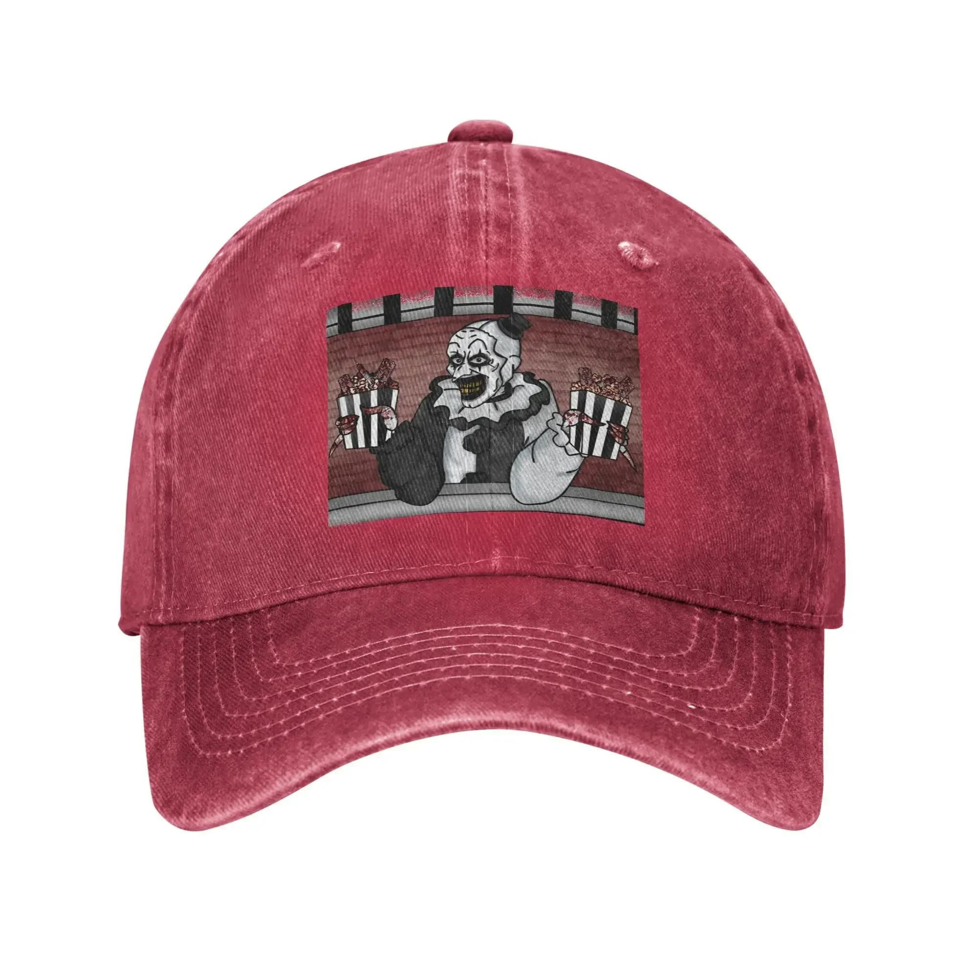Clown caf Terrifier Washed Baseball Cap yk Cool Sun Trucker Hat Summer Unisex Women Tennis Skate Baseball Caps One Size
Clown caf Terrifier Washed Baseball Cap yk Cool Sun Trucker Hat Summer Unisex Women Tennis Skate Baseball Caps One Size
