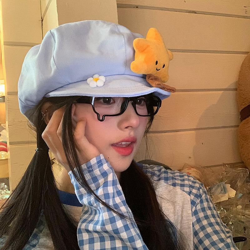 DIY handmade cartoon star blue beret female sweet face small cloud hat versatile big head octagonal hat One size fits all синій
DIY handmade cartoon star blue beret female sweet face small cloud hat versatile big head octagonal hat One size fits all синій