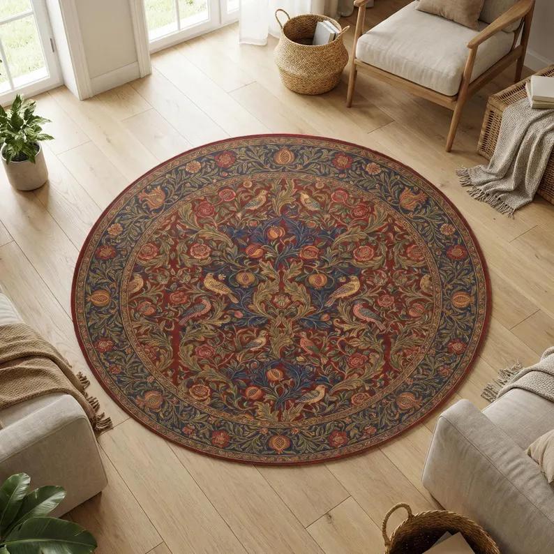 Cottagecore Aesthetic Home Decor Bird Pomegranate Round Rug Vintage Botanical Floral Soft Non-Slip Carpet for Living Room 80cm x 80cm
Cottagecore Aesthetic Home Decor Bird Pomegranate Round Rug Vintage Botanical Floral Soft Non-Slip Carpet for Living Room 80cm x 80cm