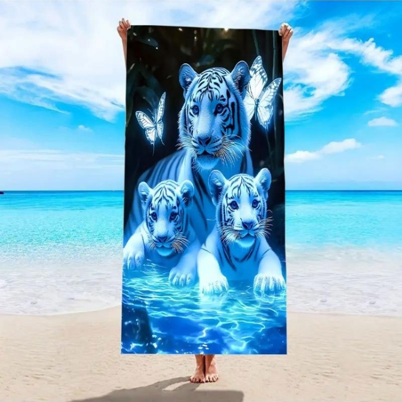 Large Thick Quick-Dry Beach Towel with Tiger & Butterfly Print - Soft Polyester for Yoga, Swimming,Sunbathing - Machine Washable W30*H60(CM)
Large Thick Quick-Dry Beach Towel with Tiger & Butterfly Print - Soft Polyester for Yoga, Swimming,Sunbathing - Machine Washable W30*H60(CM)