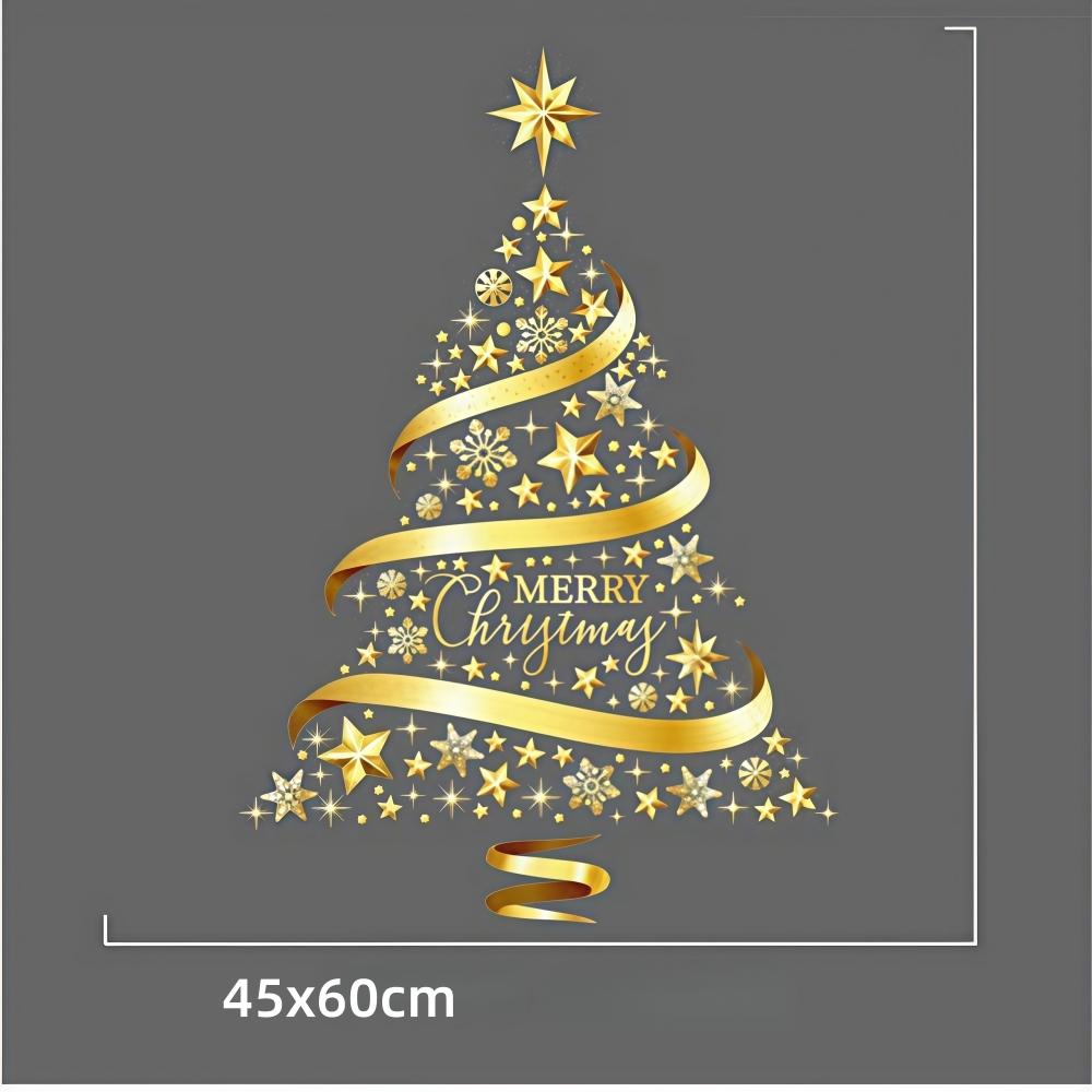 1 Set of 60-90 Cm Golden Christmas Tree Window Glass Window Stickers for Christmas New Year Winter Party Home Decoration Gifts
1 Set of 60-90 Cm Golden Christmas Tree Window Glass Window Stickers for Christmas New Year Winter Party Home Decoration Gifts