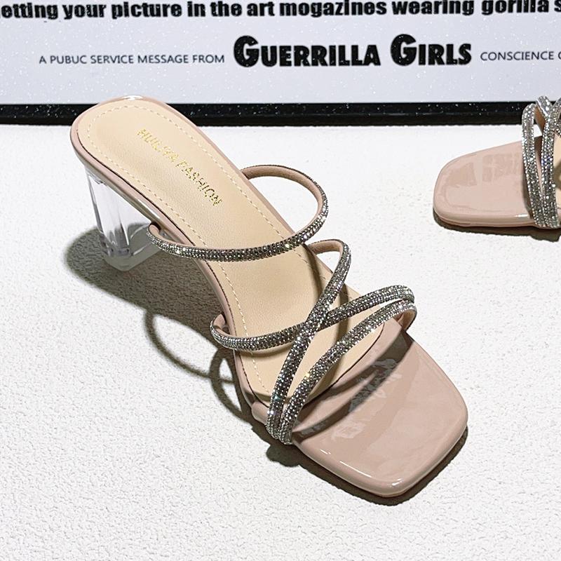 Summer Clear Strange High Heels Slippers Women Crystal Narrow Band Sandals Shoes Zapatos De Mujer 35 бежевий
Summer Clear Strange High Heels Slippers Women Crystal Narrow Band Sandals Shoes Zapatos De Mujer 35 бежевий