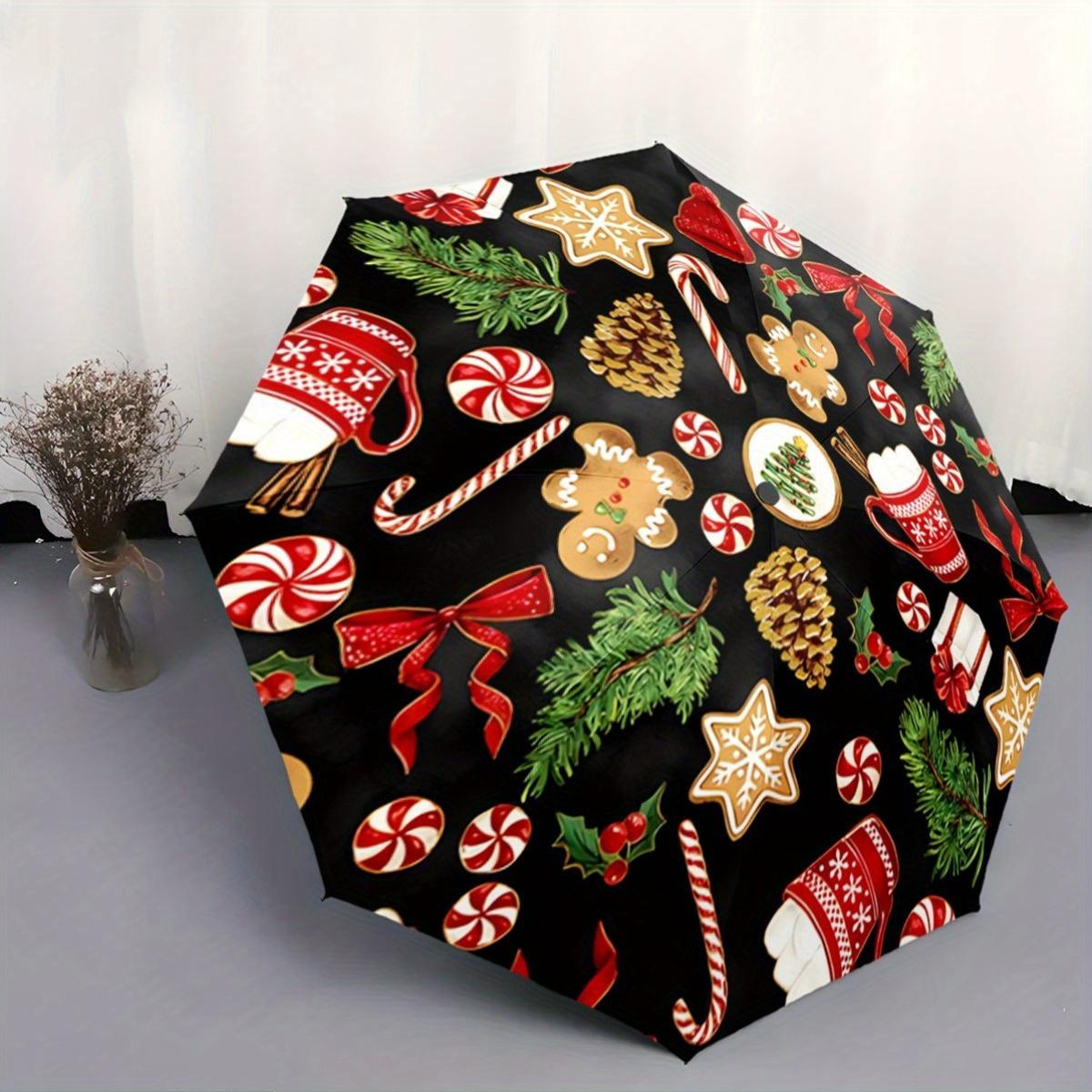 Automatic Open/Close Umbrella - Christmas Umbrella with Gingerbread Men, Candy Canes, Pine Branches - Red, Green, Black Holida (as the picture,Iron&8K)
Automatic Open/Close Umbrella - Christmas Umbrella with Gingerbread Men, Candy Canes, Pine Branches - Red, Green, Black Holida (as the picture,Iron&8K)