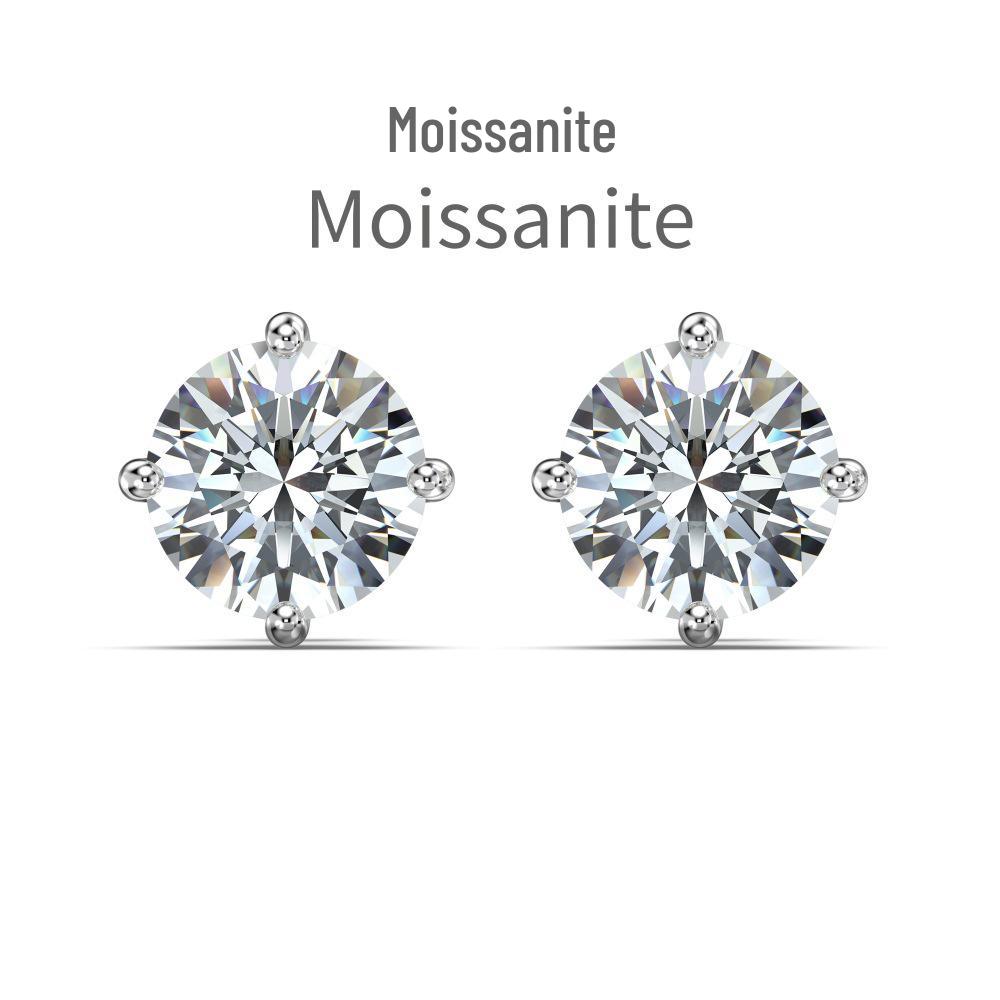 Classic 2-Carat Round Moissanite Stud Earrings, S925 Sterling Silver, Women s Versatile 4-Prong Design Sterling Silver
Classic 2-Carat Round Moissanite Stud Earrings, S925 Sterling Silver, Women s Versatile 4-Prong Design Sterling Silver