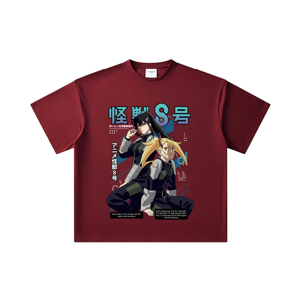 260 GSM Double Yarn 32 Count 100% Cotton Kaiju No 8 V13 Print Unisex Heavy Cotton T Shirt 2XL вина червоного кольору
260 GSM Double Yarn 32 Count 100% Cotton Kaiju No 8 V13 Print Unisex Heavy Cotton T Shirt 2XL вина червоного кольору
