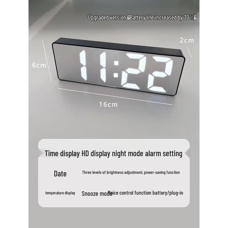 HANDUNYOU Digital LED Mirror Alarm Clock
HANDUNYOU Digital LED Mirror Alarm Clock