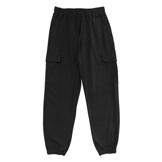 Men Casual Cargo Pants Drawstring Waist Jogger Pants Tapered Loose Fit Trousers S чорний
Men Casual Cargo Pants Drawstring Waist Jogger Pants Tapered Loose Fit Trousers S чорний
