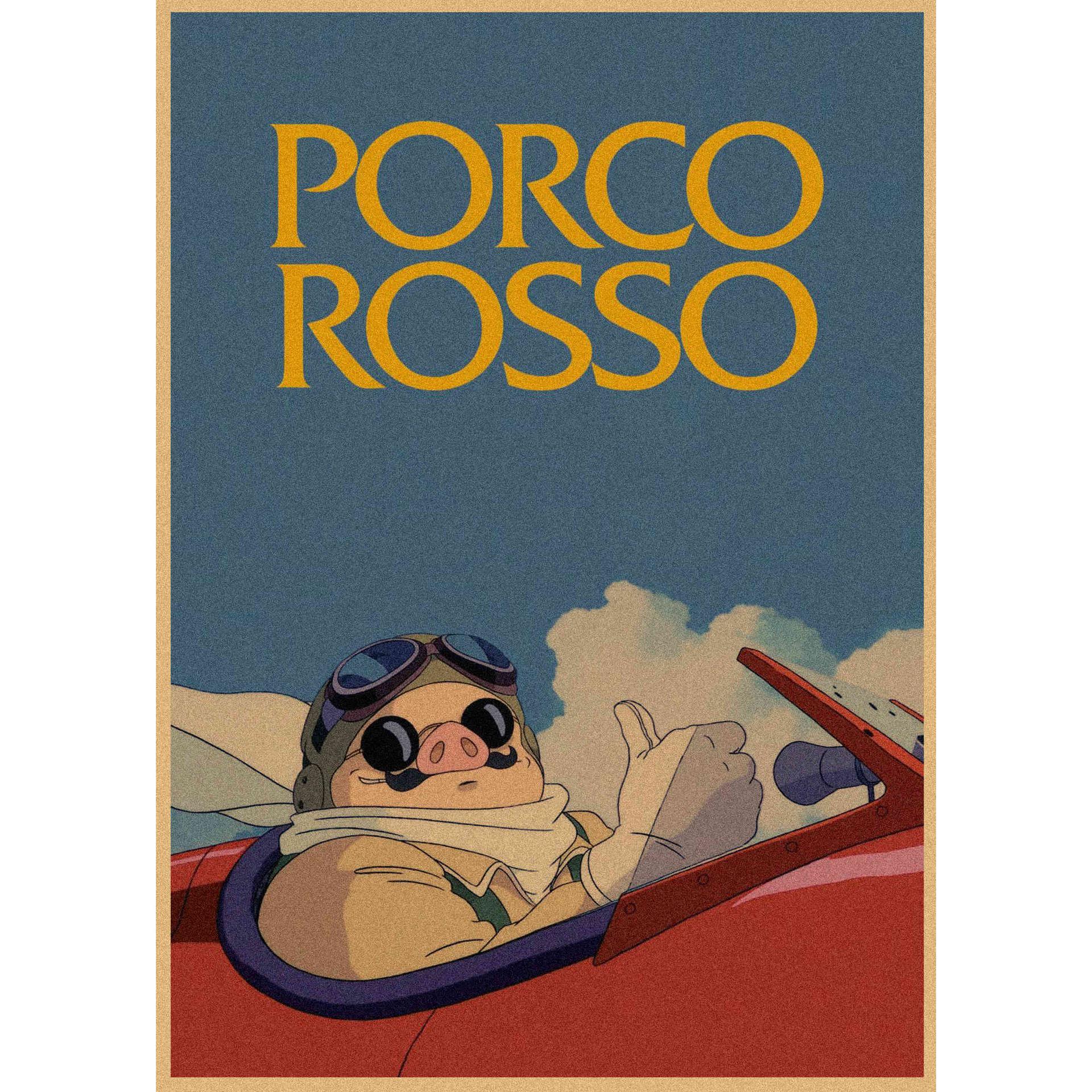 Ретро-постер аніме «Porco Rosso» - Настінний розпис «Червоний Свинар» Хаяо Міядзакі 29.7X42cm(A3 size)
Ретро-постер аніме «Porco Rosso» - Настінний розпис «Червоний Свинар» Хаяо Міядзакі 29.7X42cm(A3 size)