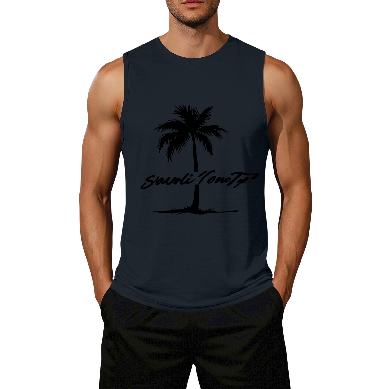 Men Sleeveless Casual Loose Fit Tank Top with Palm Tree Graphic Print Lightweight Summer Shirt for Outdoor Activities XL тёмно-синий
Men Sleeveless Casual Loose Fit Tank Top with Palm Tree Graphic Print Lightweight Summer Shirt for Outdoor Activities XL тёмно-синий