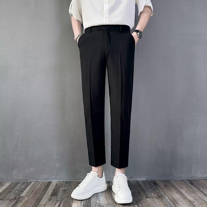 Чоловічі брюки Літні брюки Чоловічі брюки Ice Silk Business Casual Чоловічі штани Чоловічі прямі брюки з дев яткою 38 чорний
Чоловічі брюки Літні брюки Чоловічі брюки Ice Silk Business Casual Чоловічі штани Чоловічі прямі брюки з дев яткою 38 чорний