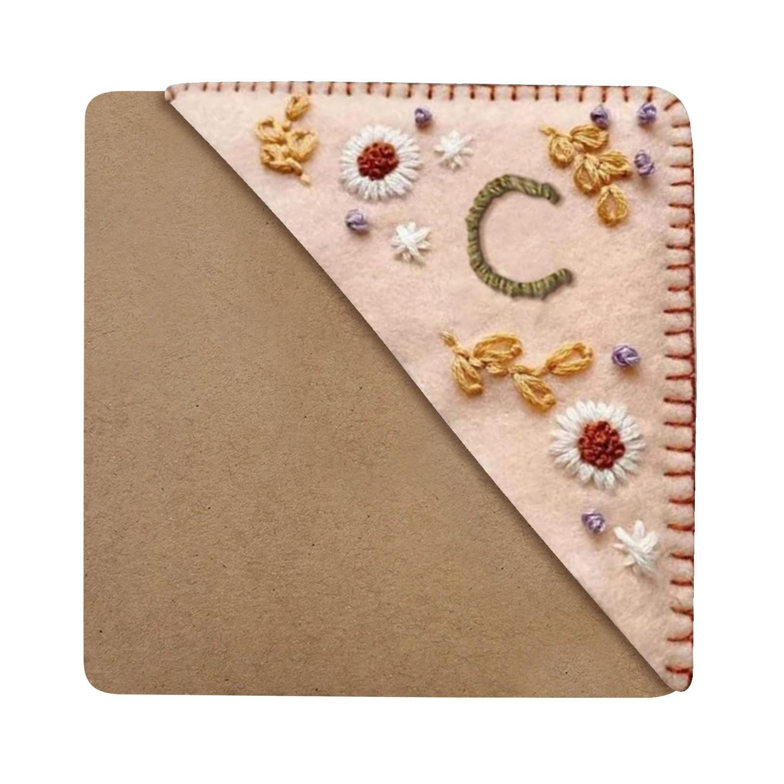 Personalized Hand Embroidered Corner Bookmark, Cute Flower Letter Embroidery Bookmarks For Book Lovers
Personalized Hand Embroidered Corner Bookmark, Cute Flower Letter Embroidery Bookmarks For Book Lovers