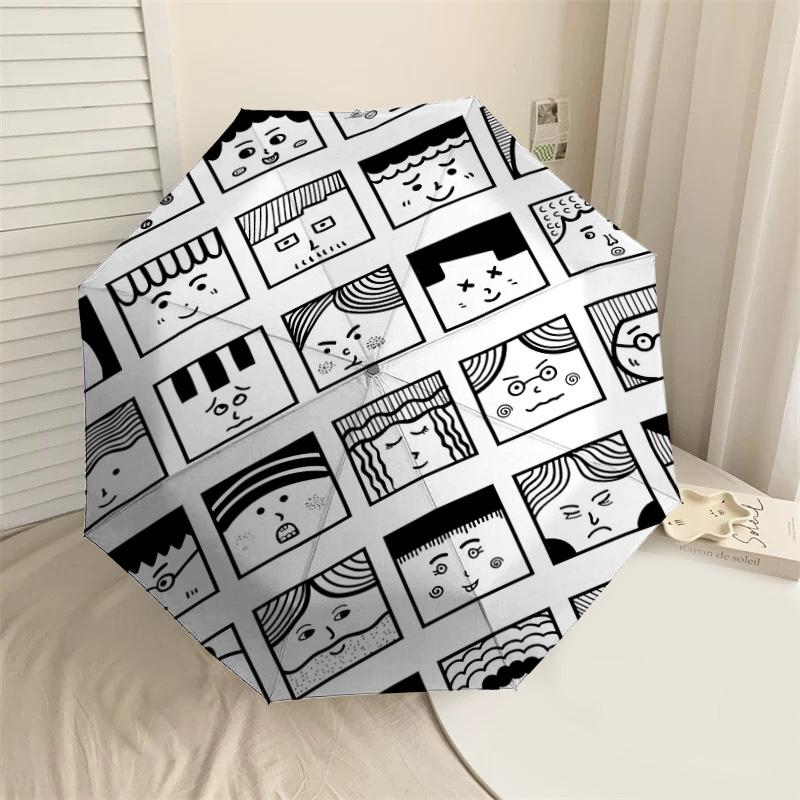 1PC Facial Expressions Faces Umbrella-9-Rib Reinforced, Automatic Open, Lightweight & Durable, Cute Fashion Accessory for Outdoor-P0763
1PC Facial Expressions Faces Umbrella-9-Rib Reinforced, Automatic Open, Lightweight & Durable, Cute Fashion Accessory for Outdoor-P0763