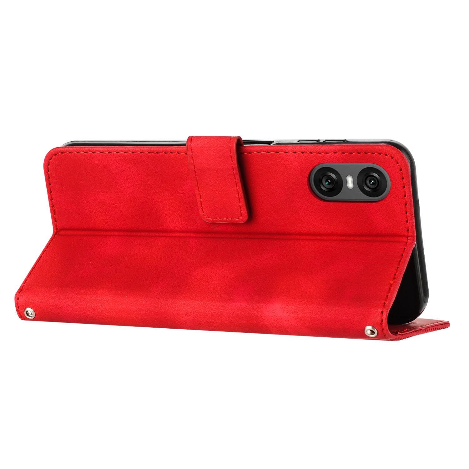 For Sony Xperia 10 VI Case with Hand Strap Triangle Imprinted Wallet Phone Leather Cover Red
For Sony Xperia 10 VI Case with Hand Strap Triangle Imprinted Wallet Phone Leather Cover Red