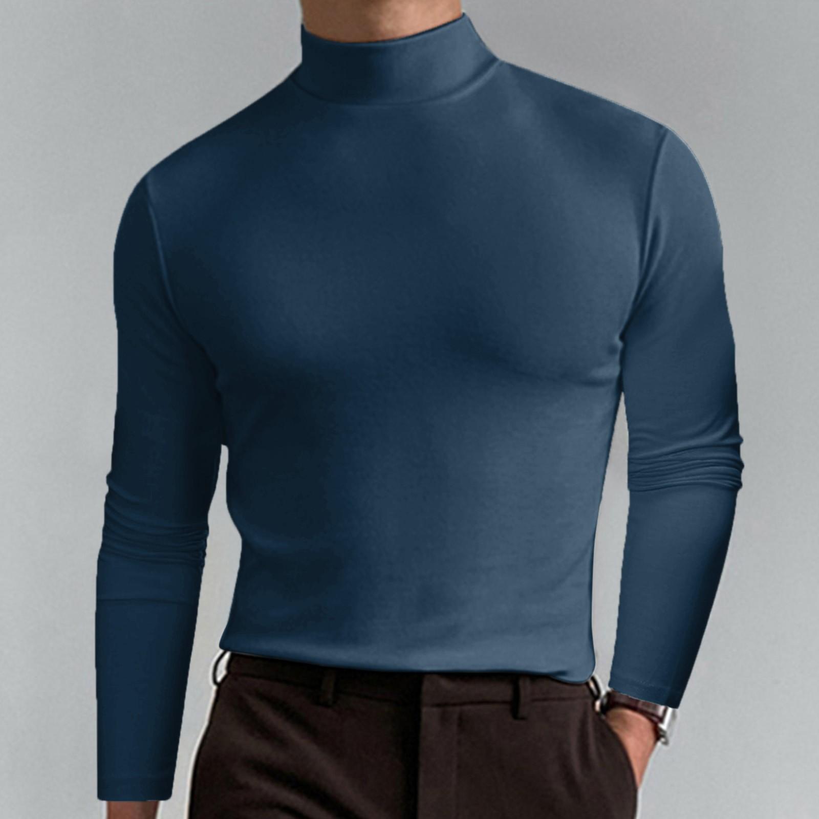 And Winter High Collar Long Sleeved T-shirt Men s Base Coat Men s Color Shirt XL Темно-синій
And Winter High Collar Long Sleeved T-shirt Men s Base Coat Men s Color Shirt XL Темно-синій