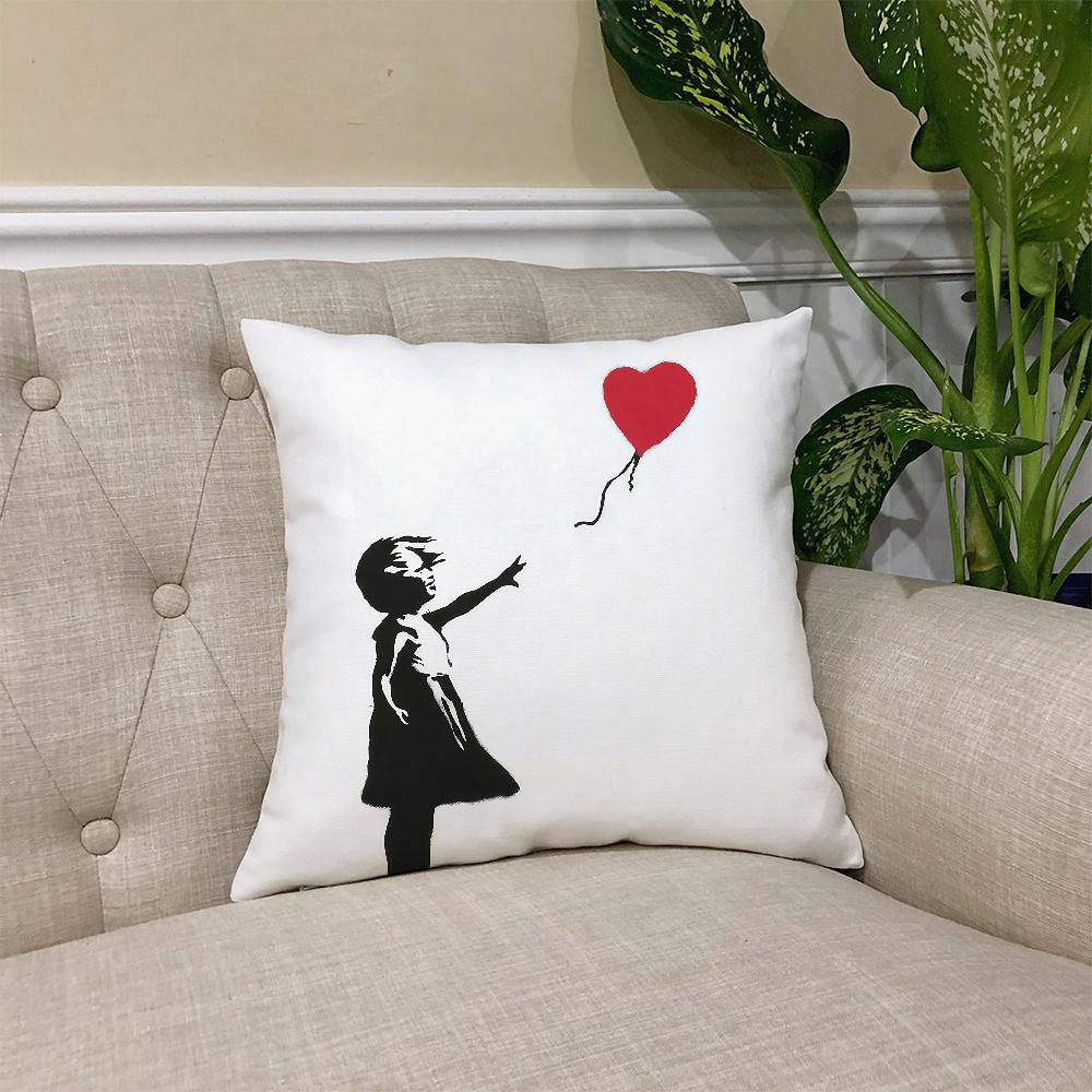 B-B-Banksyy Graffiti Art cushion cover Square Sofa Cushion Cover Casual Skin-Friendly Comfortable Pillow Cover 30cmx30cm
B-B-Banksyy Graffiti Art cushion cover Square Sofa Cushion Cover Casual Skin-Friendly Comfortable Pillow Cover 30cmx30cm