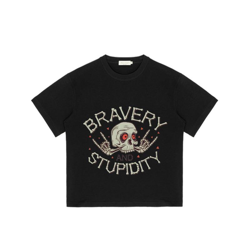 Black Oversized T Shirt with Bravery and Stupidity Skull Graphic for Casual Streetwear Style XXXXL чорний
Black Oversized T Shirt with Bravery and Stupidity Skull Graphic for Casual Streetwear Style XXXXL чорний