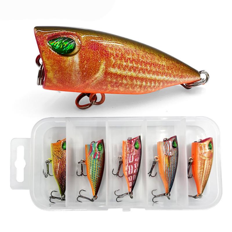 5 шт. / Набор рыболовных приманок Topwater Popper с крючками из искусственного твердого сплава
5 шт. / Набор рыболовных приманок Topwater Popper с крючками из искусственного твердого сплава