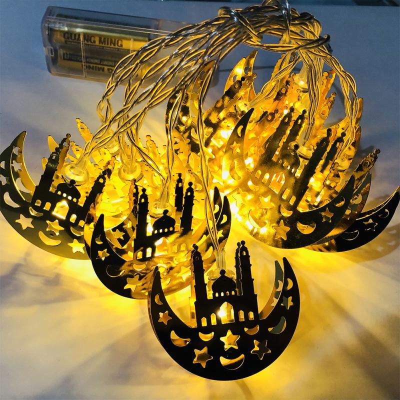 Muslim Ramadan Festival Led Light Strings Golden Wrought Iron Castle Decoration Lamp Holiday
Muslim Ramadan Festival Led Light Strings Golden Wrought Iron Castle Decoration Lamp Holiday