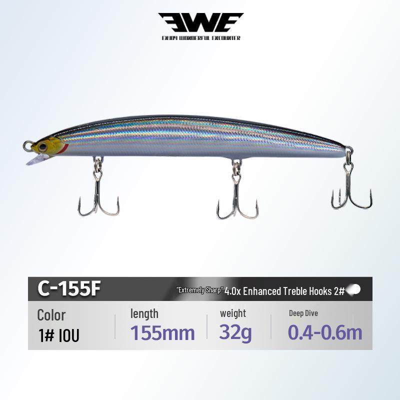 EWE Summer Floating Long Cast Minnow Lure for Shallow Water
EWE Summer Floating Long Cast Minnow Lure for Shallow Water