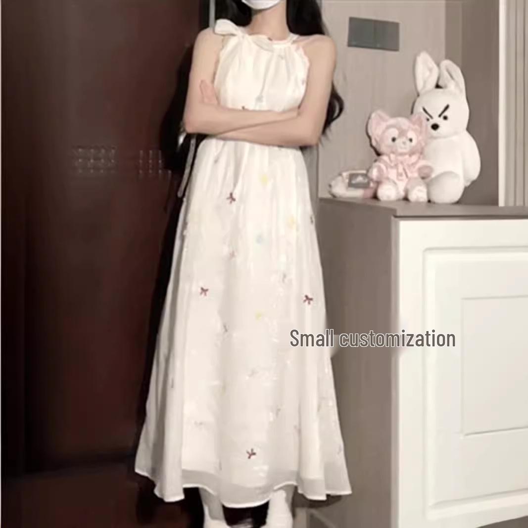 High-End French Halter Neck Midi Dress for Petite Women - Bow Detail & Waist-Cinching Design, Perfect for Seaside Vacations S Recommended for 89-97 jin
High-End French Halter Neck Midi Dress for Petite Women - Bow Detail & Waist-Cinching Design, Perfect for Seaside Vacations S Recommended for 89-97 jin