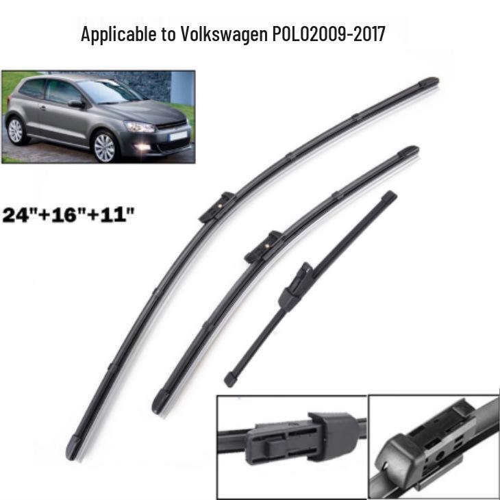 Щетки стеклоочистителя лобового стекла хэтчбека Volkswagen Polo 6R (2009-2017 гг.) - Передний задний Front Wiper Blades Pair
Щетки стеклоочистителя лобового стекла хэтчбека Volkswagen Polo 6R (2009-2017 гг.) - Передний задний Front Wiper Blades Pair
