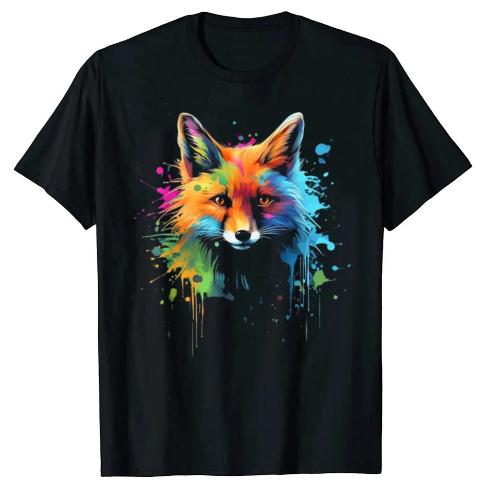 Colorful Watercolor Fox Graphic Tee Unisex Short Sleeve Cotton Crew Neck Casual TShirt 4XL
Colorful Watercolor Fox Graphic Tee Unisex Short Sleeve Cotton Crew Neck Casual TShirt 4XL