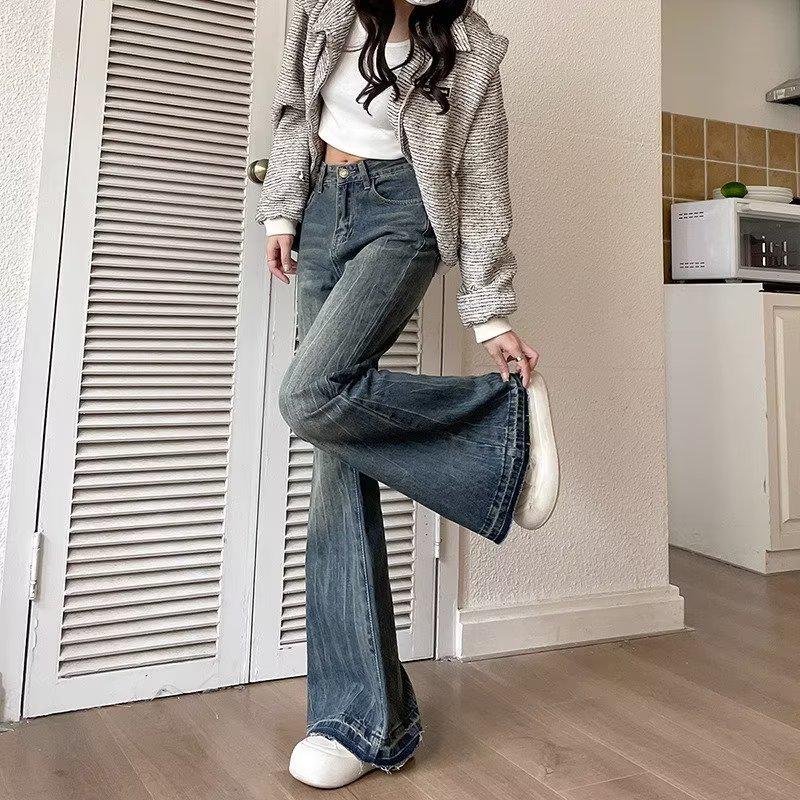 Женские джинсы с высокой посадкой в стиле ретро, микро-клеш - Весна/Осень 2023, модный стиль, не облегающий ноги Small синий
Женские джинсы с высокой посадкой в стиле ретро, микро-клеш - Весна/Осень 2023, модный стиль, не облегающий ноги Small синий