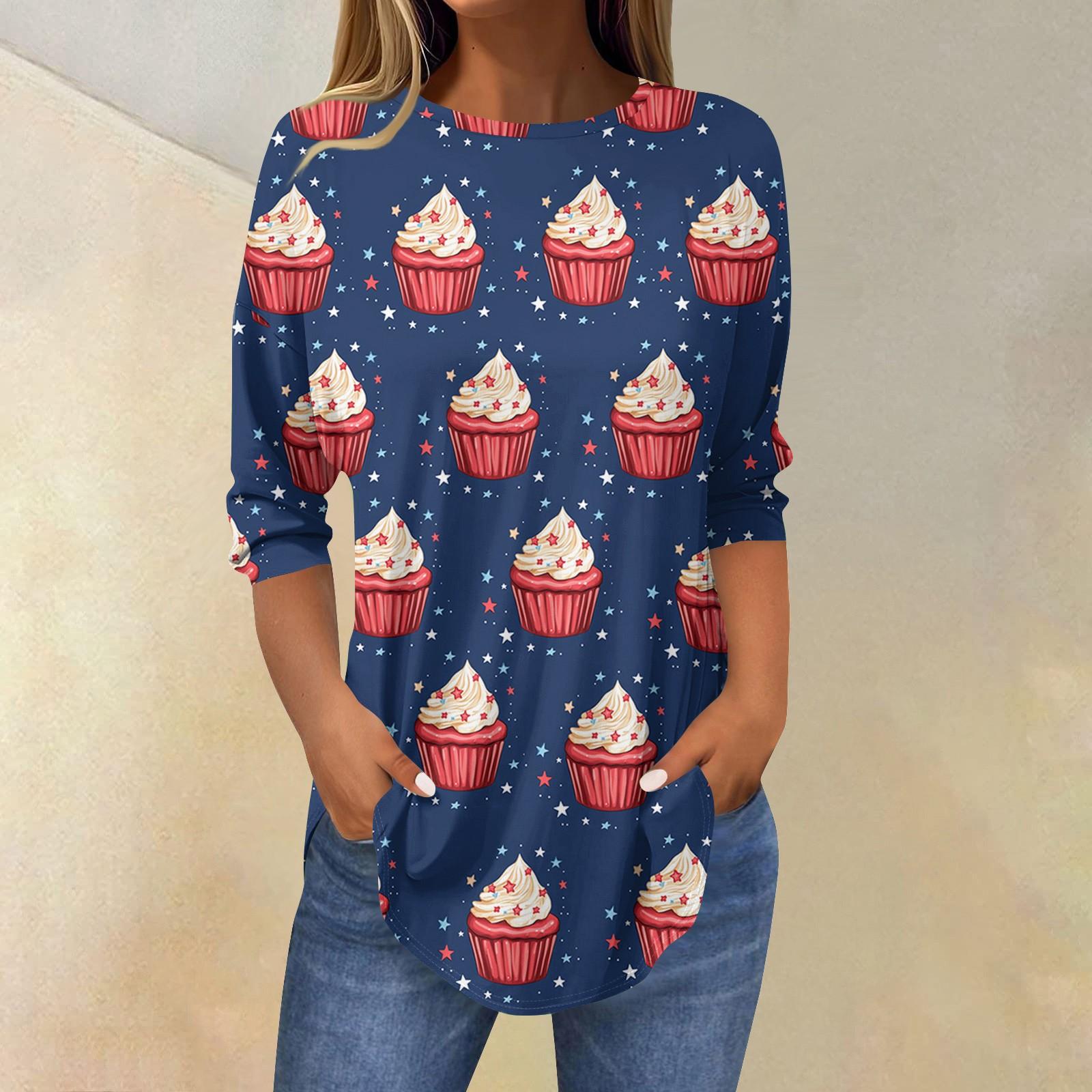 3/4 Length Sleeve Womens Tops Summer T-Shirts Print O Neck Casual Basic Tee Button Shirts Tunic Tops XXXL тёмно-синий
3/4 Length Sleeve Womens Tops Summer T-Shirts Print O Neck Casual Basic Tee Button Shirts Tunic Tops XXXL тёмно-синий