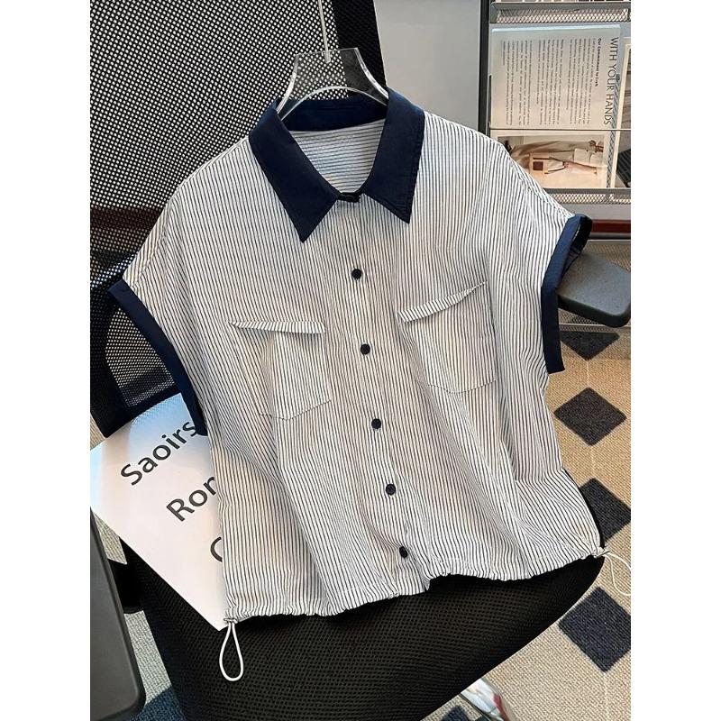 Women s Beige Striped Button Front Blouse Casual Loose Fit Long Sleeve Shirt L
Women s Beige Striped Button Front Blouse Casual Loose Fit Long Sleeve Shirt L