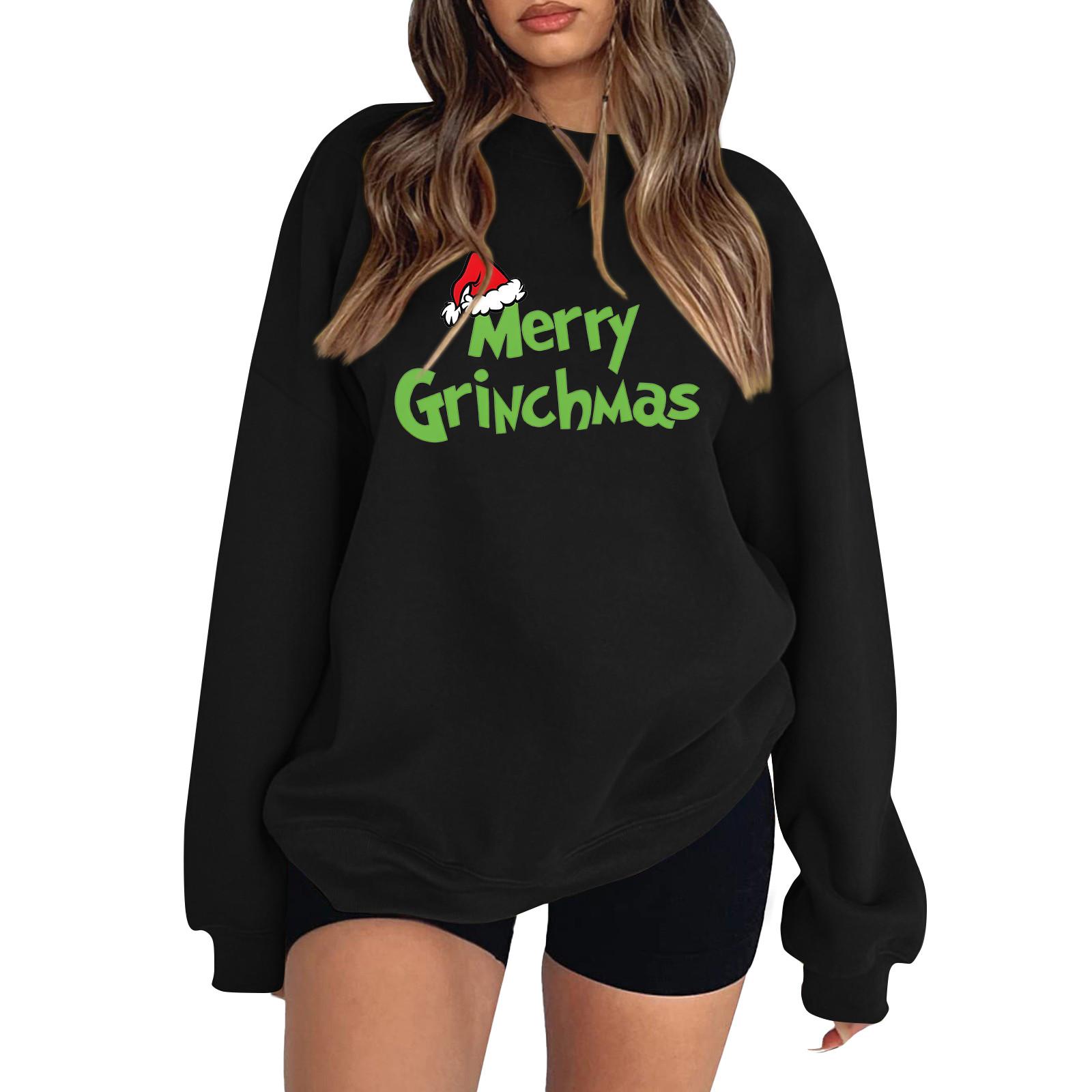 Женская модная повседневная толстовка с длинным рукавом и рождественским принтом S чёрный
Женская модная повседневная толстовка с длинным рукавом и рождественским принтом S чёрный