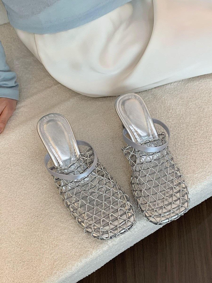 Wedge heel woven mesh hollow bag head sandals women s shoes wear 2025 summer French black temperament high heels 39
Wedge heel woven mesh hollow bag head sandals women s shoes wear 2025 summer French black temperament high heels 39