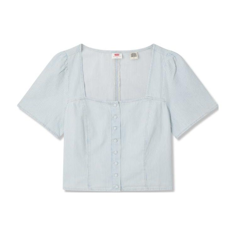 Levis Однотонная джинсовая рубашка с квадратным вырезом и короткими рукавами Женские рубашки Синий Белый A7332-0006 XS
Levis Однотонная джинсовая рубашка с квадратным вырезом и короткими рукавами Женские рубашки Синий Белый A7332-0006 XS