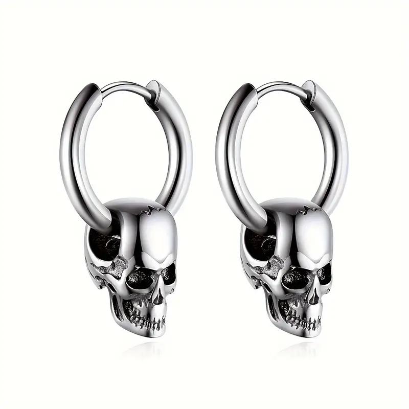 1 Pair of Silver Men s Earrings for Halloween Decoration Skull Horror Party Bar European Retro Punk Trend Stainless Steel Woman
1 Pair of Silver Men s Earrings for Halloween Decoration Skull Horror Party Bar European Retro Punk Trend Stainless Steel Woman