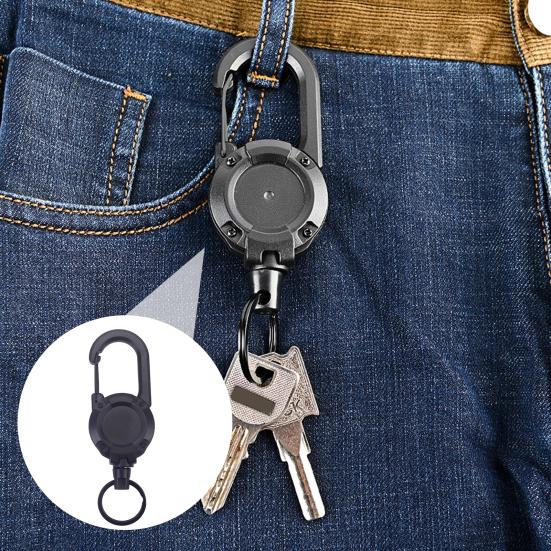 1/8Pcs Retractable Keychain with Steel Wire Rope Carabiner Badge Reel Holder Clip Key Ring Heavy Duty Outdoor Camping Climbing Anti-lost Buckle
1/8Pcs Retractable Keychain with Steel Wire Rope Carabiner Badge Reel Holder Clip Key Ring Heavy Duty Outdoor Camping Climbing Anti-lost Buckle
