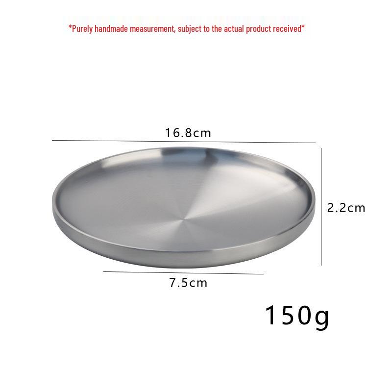 Stainless Steel Gold Double-Layer Round Dinner Plate
Stainless Steel Gold Double-Layer Round Dinner Plate
