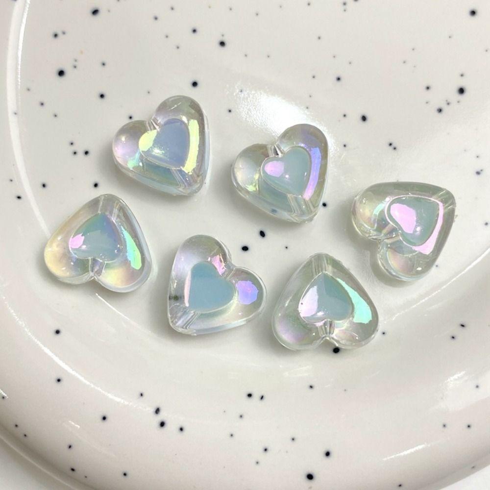 7pcs Makeing Bracelet Acrylic Love Heart Beads Necklace Loose Spacer Beads DIY Jewelry ціан
7pcs Makeing Bracelet Acrylic Love Heart Beads Necklace Loose Spacer Beads DIY Jewelry ціан