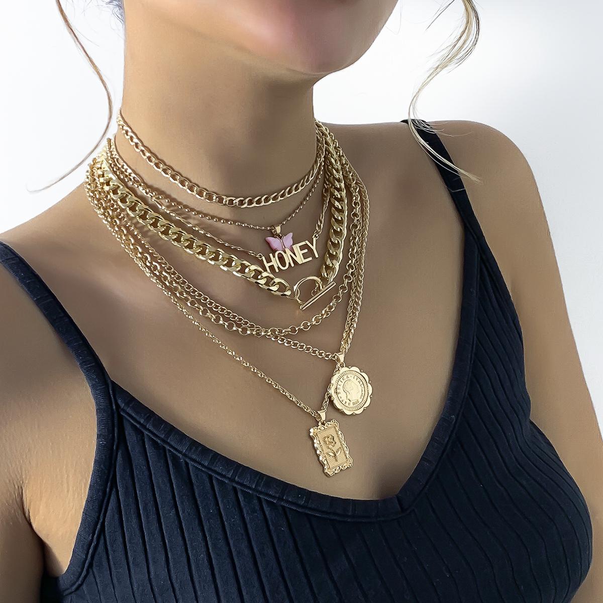 7Pcs/Set Punk Butterfly Coin Pendant Necklace for Women Vintage OT Buckle Gold Color Thick Cuban Chain Steampunk Party Jewelry золотой
7Pcs/Set Punk Butterfly Coin Pendant Necklace for Women Vintage OT Buckle Gold Color Thick Cuban Chain Steampunk Party Jewelry золотой
