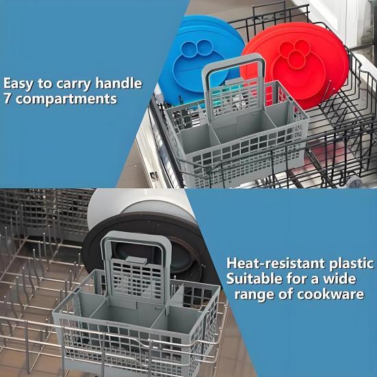Yousheng Universal Dishwasher Cutlery Basket with Folding Grid Lid Heavy Duty 7 Compartments Spoon Fork Flatware Utensil Storage Basket Replacement A
Yousheng Universal Dishwasher Cutlery Basket with Folding Grid Lid Heavy Duty 7 Compartments Spoon Fork Flatware Utensil Storage Basket Replacement A