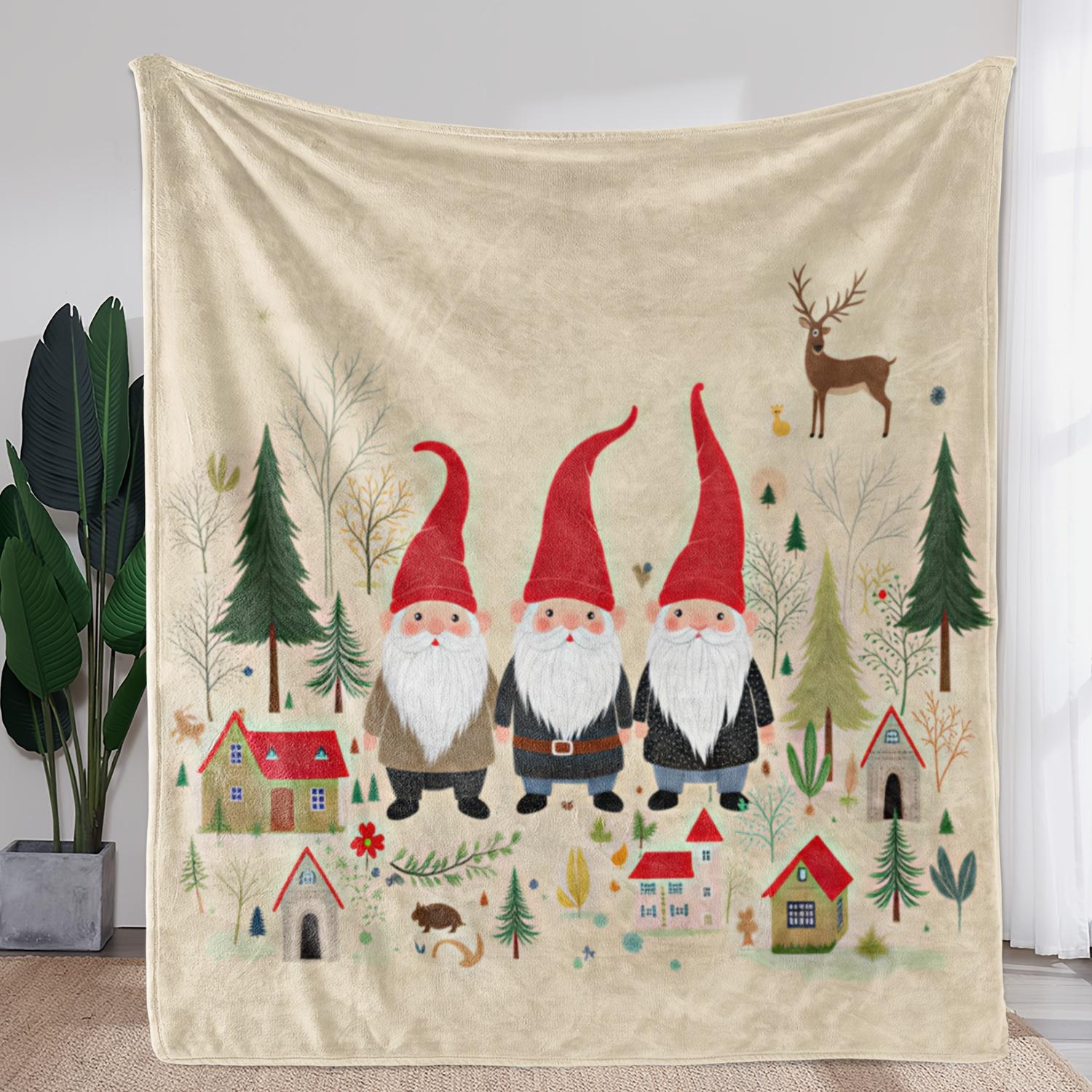 1pc Flannel Blanket with Cute Forest Cabin and Dwarf Elf Print, Warm & Soft Throw for Sofa, Bed, Car, Office, Camping, Travel 130x150cm
1pc Flannel Blanket with Cute Forest Cabin and Dwarf Elf Print, Warm & Soft Throw for Sofa, Bed, Car, Office, Camping, Travel 130x150cm