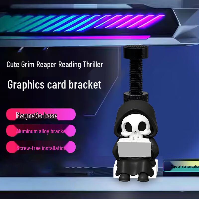 Iterative Space Grim Reaper Reading Graphics Card Holder Ornament
Iterative Space Grim Reaper Reading Graphics Card Holder Ornament