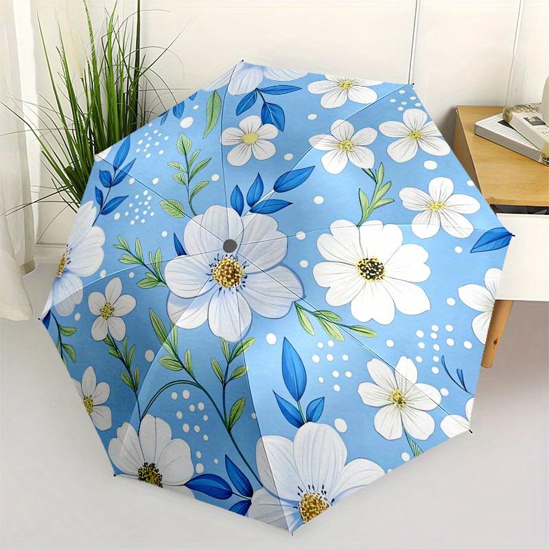 1pc Blue Floral Pattern with White Flowers Umbrella with Plastic Handle,Suitable for All Seasons Home Travel Outdoor UmbrellaB1833
1pc Blue Floral Pattern with White Flowers Umbrella with Plastic Handle,Suitable for All Seasons Home Travel Outdoor UmbrellaB1833