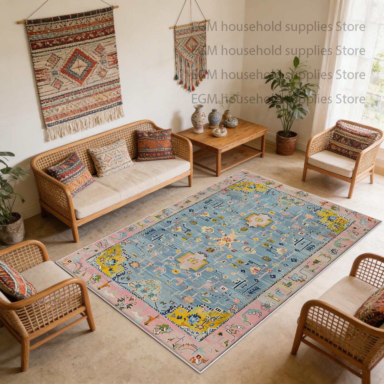 Persian Bedroom Carpet Luxury Home Decoration Antiskid Washable Retro Living Room Floor Mats Soft Lounge Customizable Rug Study 60x90cm
Persian Bedroom Carpet Luxury Home Decoration Antiskid Washable Retro Living Room Floor Mats Soft Lounge Customizable Rug Study 60x90cm